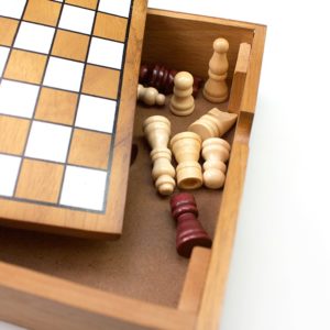 Tactic jeu d'échecs Classic 16 cm bois brun/noir/blanc