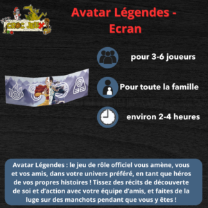 Avatar Légendes - Ecran