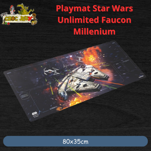 Playmat Star Wars Unlimited Passage en Vitesse Lumière Faucon Millénium