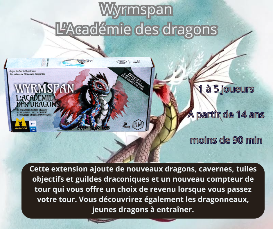 Wyrmspan ext L'Académie des Dragons (Précommande, sortie le 23/01)